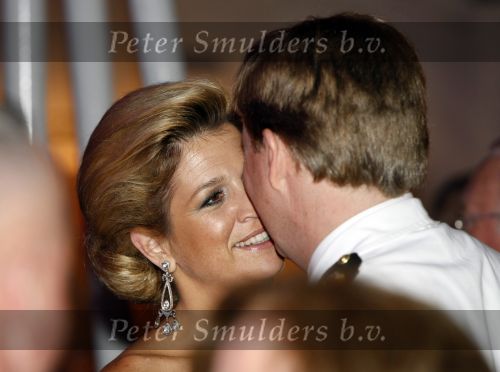 New York 12 september 2009
Prins Willem Alexander en Prinses Maxima tijdend gala op de marine boot HMS Tromp.
Peter Smulders bv