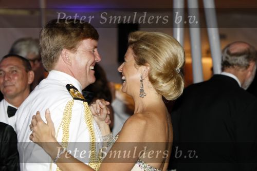 New York 12 september 2009
Prins Willem Alexander en Prinses Maxima tijdend gala op de marine boot HMS Tromp.
Peter Smulders bv