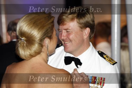 New York 12 september 2009
Prins Willem Alexander en Prinses Maxima tijdend gala op de marine boot HMS Tromp.
Peter Smulders bv