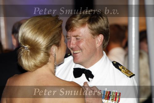 New York 12 september 2009
Prins Willem Alexander en Prinses Maxima tijdend gala op de marine boot HMS Tromp.
Peter Smulders bv