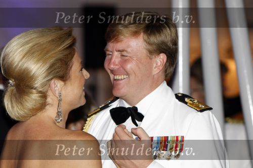 New York 12 september 2009
Prins Willem Alexander en Prinses Maxima tijdend gala op de marine boot HMS Tromp.
Peter Smulders bv