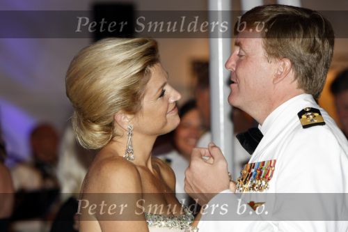 New York 12 september 2009
Prins Willem Alexander en Prinses Maxima tijdend gala op de marine boot HMS Tromp.
Peter Smulders bv