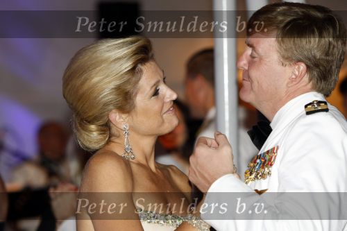 New York 12 september 2009
Prins Willem Alexander en Prinses Maxima tijdend gala op de marine boot HMS Tromp.
Peter Smulders bv