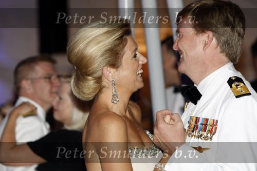 New York 12 september 2009
Prins Willem Alexander en Prinses Maxima tijdend gala op de marine boot HMS Tromp.
Peter Smulders bv