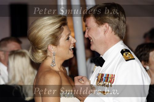 New York 12 september 2009
Prins Willem Alexander en Prinses Maxima tijdend gala op de marine boot HMS Tromp.
Peter Smulders bv