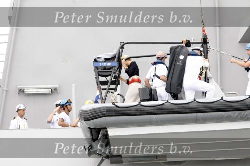 New York 13 september 2009
Prins Willem Alexander en prinses Maxima tijdens hun bezoek aan New York vanwege NYC 400. nederlands marine schip
Peter Smulders bv