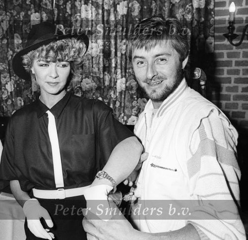 1984, Volendam
Afscheid Anny Schilder van BZN hier op de foto samen met Jan Keizer
Foto Peter Smulders BV