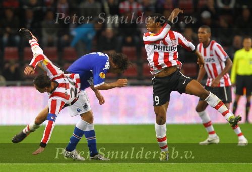 Eindhoven, 17 September 2010
EuropaLeague 1e wedstrijd PSV-Sampdoria, eindstand 1-1
Ibrahim Afellay en Jermain Lens
Foto Junior Smulders