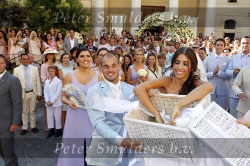 Sienna 17 juli 2010
Yolanthe Cabau v Kasbergen en Wesley Sneijder trouwen in Italie.
Peter Smulders bv