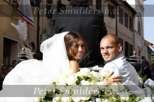 Sienna 17 juli 2010
Yolanthe Cabau v Kasbergen en Wesley Sneijder trouwen in Italie.
Peter Smulders bv