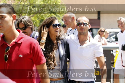 Ibiza 27 juli 2010
Wesley Sneijder en Yolanthe Cabau Sneijder arriveren met vrienden op ibiza voor het tweede gedeelte van hun huwelijksreis.
Peter Smulders bv