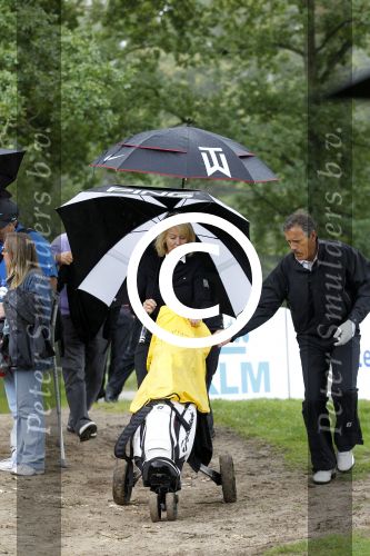 Hilversum 7 september 2011
Johan  Cruijff doet mee met de pro am van de klm open op de hilversumse golfclub. Johan speelt met Maarten Lafeber en zijn vrouw Danny is caddy van een spaanse vriend
Peter Smulders bv