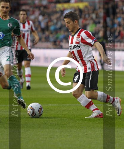 Eindhoven, 15 September 2011 
PSV-Legia Warschau, eindstand 1-0 Doelpunt Dries Mertens
UEFA Europa League 2011-2012
Dries Mertens
Foto Junior Smulders