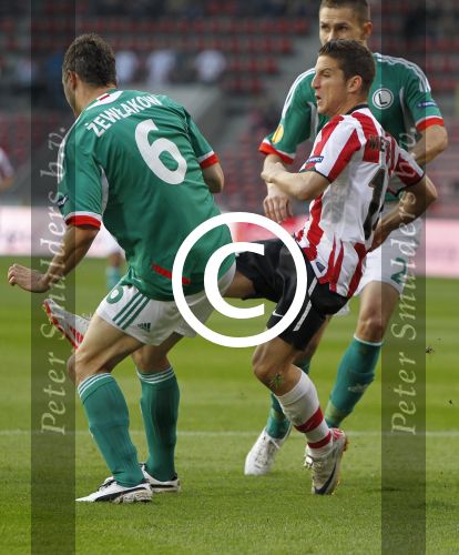 Eindhoven, 15 September 2011 
PSV-Legia Warschau, eindstand 1-0 Doelpunt Dries Mertens
UEFA Europa League 2011-2012
Dries Mertens
Foto Junior Smulders
