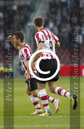 Eindhoven, 15 September 2011 
PSV-Legia Warschau, eindstand 1-0 Doelpunt Dries Mertens
UEFA Europa League 2011-2012
Dries Mertens
Foto Junior Smulders