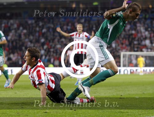 Eindhoven, 15 September 2011 
PSV-Legia Warschau, eindstand 1-0 Doelpunt Dries Mertens
UEFA Europa League 2011-2012
Dries Mertens
Foto Junior Smulders