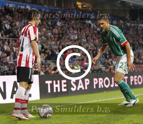 Eindhoven, 15 September 2011 
PSV-Legia Warschau, eindstand 1-0 Doelpunt Dries Mertens
UEFA Europa League 2011-2012
Dries Mertens
Foto Junior Smulders