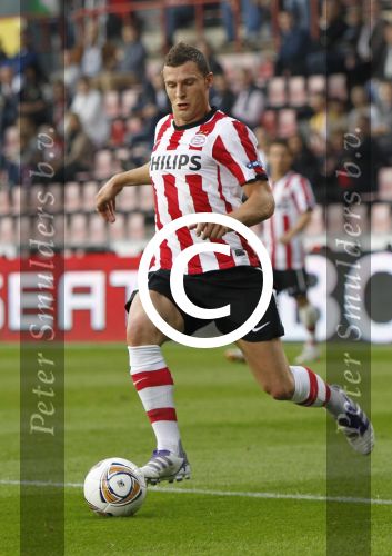 Eindhoven, 15 September 2011 
PSV-Legia Warschau, eindstand 1-0 Doelpunt Dries Mertens
UEFA Europa League 2011-2012
Erik Pieters
Foto Junior Smulders
