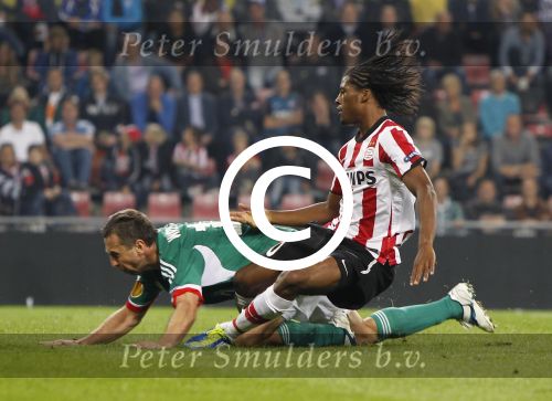 Eindhoven, 15 September 2011 
PSV-Legia Warschau, eindstand 1-0 Doelpunt Dries Mertens
UEFA Europa League 2011-2012
Georginio Wijnaldum
Foto Junior Smulders