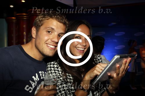 Amsterdam 23 augustus 2011
Presentatie nieuwe Samsung Tab bij little Buddha. Jaap Reesema met vrouw
Peter Smulders bv