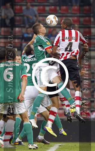 Eindhoven, 15 September 2011 
PSV-Legia Warschau, eindstand 1-0 Doelpunt Dries Mertens
UEFA Europa League 2011-2012
Marcelo
Foto Junior Smulders