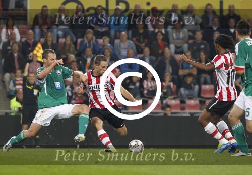 Eindhoven, 15 September 2011 
PSV-Legia Warschau, eindstand 1-0 Doelpunt Dries Mertens
UEFA Europa League 2011-2012
Tim Matavz
Foto Junior Smulders
