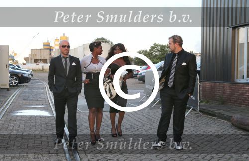 Amsterdam, 26 Augustus 2012
Feest in de Harbour Club t.g.v. de verjaardag van Glennis Grace
Berget Lewis met haar man Sebastiaan v Rooijen, Edsilia Rombley en Tjeerd Oosterhuis
Foto Peter Smulders BV