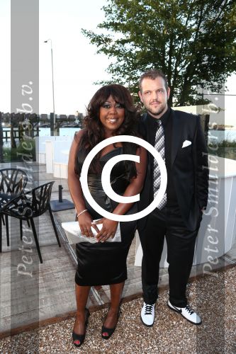 Amsterdam, 26 Augustus 2012
Feest in de Harbour Club t.g.v. de verjaardag van Glennis Grace
Berget Lewis met haar man Sebastiaan v Rooijen
Foto Peter Smulders BV