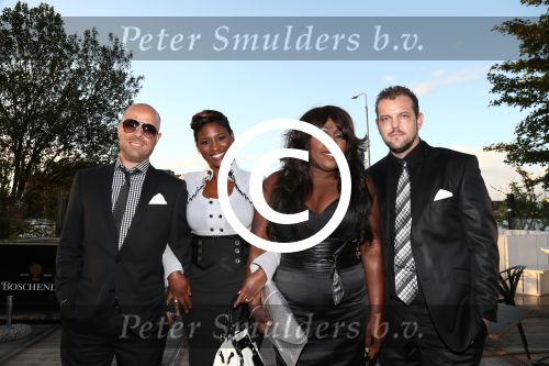 Amsterdam, 26 Augustus 2012
Feest in de Harbour Club t.g.v. de verjaardag van Glennis Grace
Berget Lewis met haar man Sebastiaan v Rooijen, Edsilia Rombley en Tjeerd Oosterhuis
Foto Peter Smulders BV