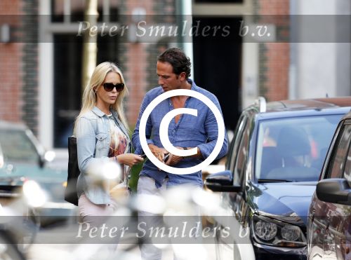 Amsterdam 6 septmber 2012
Chantal janzen met vriend Marco op terras 
Peter Smulders bv