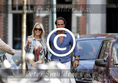 Amsterdam 6 septmber 2012
Chantal janzen met vriend Marco op terras 
Peter Smulders bv
