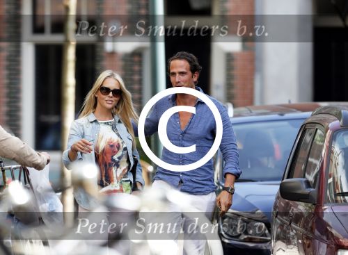 Amsterdam 6 septmber 2012
Chantal janzen met vriend Marco op terras 
Peter Smulders bv