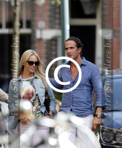 Amsterdam 6 septmber 2012
Chantal janzen met vriend Marco op terras 
Peter Smulders bv