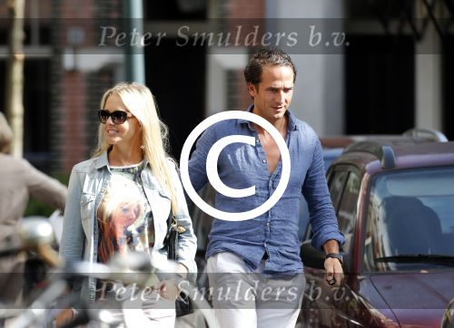 Amsterdam 6 septmber 2012
Chantal janzen met vriend Marco op terras 
Peter Smulders bv