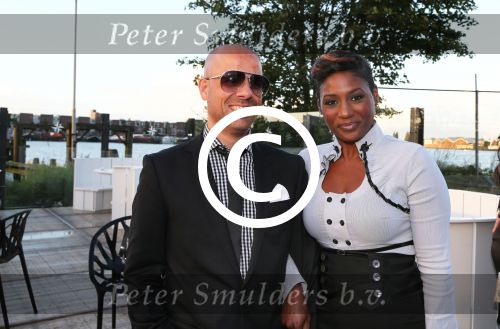 Amsterdam, 26 Augustus 2012
Feest in de Harbour Club t.g.v. de verjaardag van Glennis Grace
Edsilia Rombley en Tjeerd Oosterhuis
Foto Peter Smulders BV