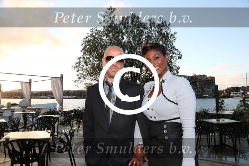 Amsterdam, 26 Augustus 2012
Feest in de Harbour Club t.g.v. de verjaardag van Glennis Grace
Edsilia Rombley en Tjeerd Oosterhuis
Foto Peter Smulders BV