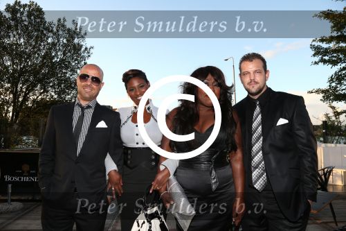 Amsterdam, 26 Augustus 2012
Feest in de Harbour Club t.g.v. de verjaardag van Glennis Grace
Berget Lewis met haar man Sebastiaan v Rooijen, Edsilia Rombley en Tjeerd Oosterhuis
Foto Peter Smulders BV