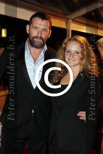 Amsterdam 3 september 2012
Premiere de verbouwing in het nieuwe de la mar theater. Mark Rietman met vriendin
Peter Smulders bv