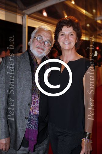 Amsterdam 3 september 2012
Premiere de verbouwing in het nieuwe de la mar theater. Martine v Os met man
Peter Smulders bv