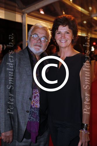 Amsterdam 3 september 2012
Premiere de verbouwing in het nieuwe de la mar theater. Martine v Os met man
Peter Smulders bv