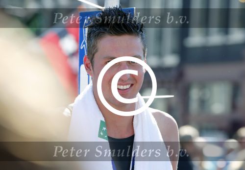 Amsterdam 9 september 2012
Pieter v d Hoogenband doet mee met de Amsterdam City swim door de grachten van Amsterdam. 
Peter Smulders bv