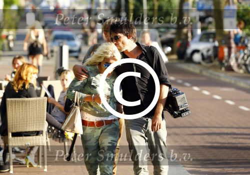 Amsterdam 3 september 2013
Premiere Stiletto in Carre.
Britt Dekker met cameraman Jaap