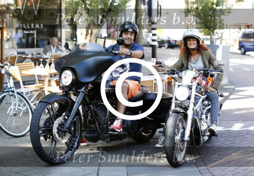 Amsterdam 5 september 2013
Chimene v Oosterhout op haar Harley Davidson samen met Dennis Rugenbregt
Foto Peter Smulders BV