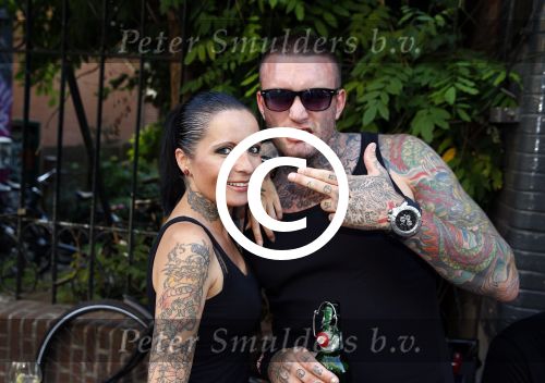 Amsterdam 28 augustus 2013
Voque fashion night out. Jamie Saunders met sanne Kraaykamp
