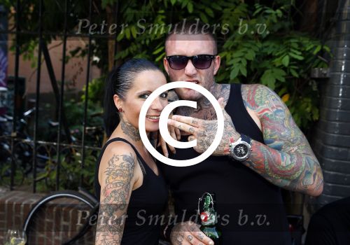 Amsterdam 28 augustus 2013
Voque fashion night out. Jamie Saunders met sanne Kraaykamp