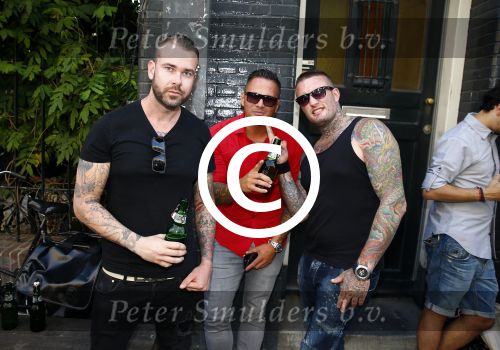 Amsterdam 28 augustus 2013
Voque fashion night out. Jamie Saunders met sanne Kraaykamp