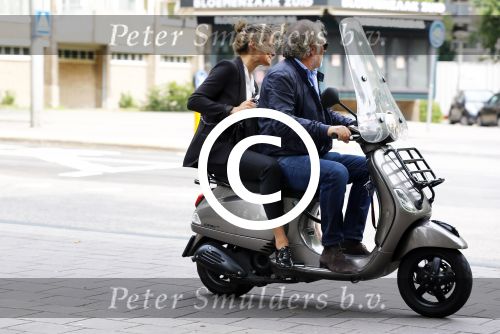 Amsterdam 21 augustus 2013
Lieke v Lexmond samen met haar manager Frank Wisse op vespa scooter.
Peter Smulders bv