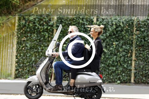 Amsterdam 21 augustus 2013
Lieke v Lexmond samen met haar manager Frank Wisse op vespa scooter.
Peter Smulders bv