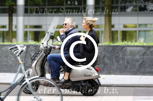 Amsterdam 21 augustus 2013
Lieke v Lexmond samen met haar manager Frank Wisse op vespa scooter.
Peter Smulders bv
