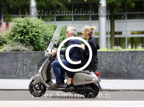 Amsterdam 21 augustus 2013
Lieke v Lexmond samen met haar manager Frank Wisse op vespa scooter.
Peter Smulders bv